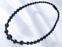 6mm~16mm径丸玉、花珠グラデーションネックレス